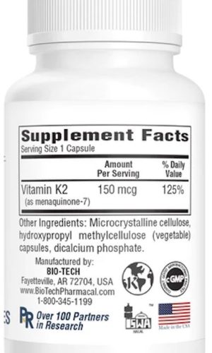 MK7 Vitamin K supplement facts